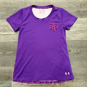 Under Armour Girls' Purple Short-Sleeve Performance Tee. YXL